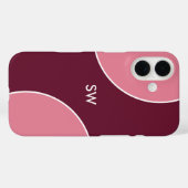 Custom Modern Bordeaux Pink Minimalist Case-Mate iPhone Case (Achterkant (horizontaal))