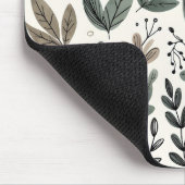 Custom Modern Botanical Office Pattern Muismat (Hoek)