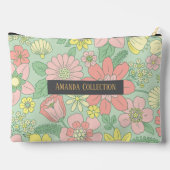 Custom modern botanical sage green golden letters etui (Achterkant)