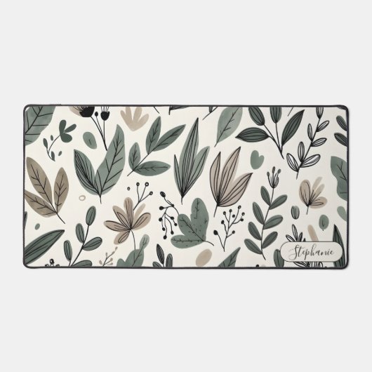 Custom Modern Botanical Workspace Design Bureaumat (Voorkant)