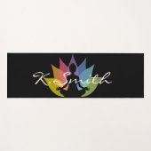 Custom Modern Buddha Silhouette Yogamat (Voorkant (horizontaal))