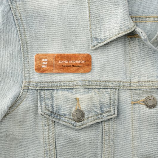 Custom Modern Business Logo Basic Medewerker Naamplaatje (In situ)