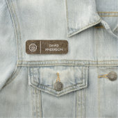 Custom Modern Business Logo Basic Medewerker Naamplaatje (In situ)