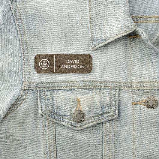 Custom Modern Business Logo Basic Medewerker Naamplaatje (In situ)