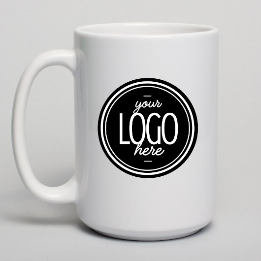 Custom Modern Business Logo Branded Coffee Koffiemok