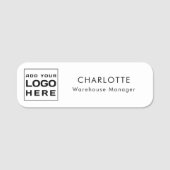 Custom Modern Business Logo Medewerkers Naamplaatje (Voorkant)