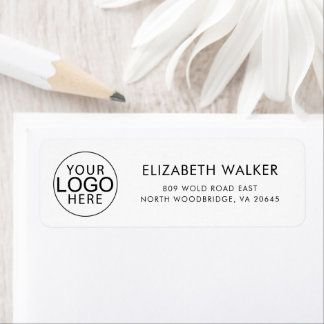 Custom Modern Business Logo Return Address Etiket
