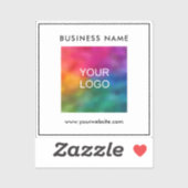 Custom Modern Business Logo Tekst Eenvoudige Sjabl Sticker (Vel)