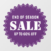 Custom Modern Business Store Sale Raamsticker (Vel)