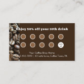 Custom Modern Cafe Coffee Shop Reward Customer Klantenkaartje (Achterkant)