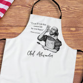 Custom Modern Chef Grappig Shakespeare Quote Schort
