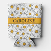 Custom Modern Chic Daisy Floral Patroon Blikjeskoeler (Voorkant)