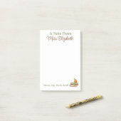 Custom Modern Chic Fun Schattige Teacher Gift Post-it® Notes (Op bureau)