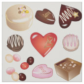 Custom Modern Chocolate Snoep Hart Stof (Swatch)