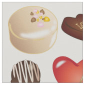 Custom Modern Chocolate Snoep Hart Stof (Close Up)