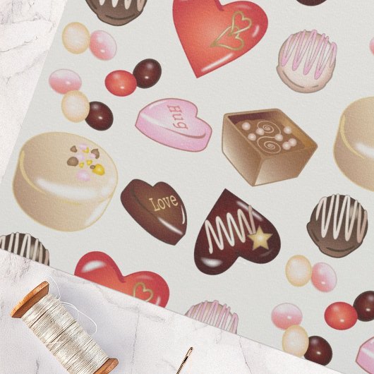 Custom Modern Chocolate Snoep Hart Stof