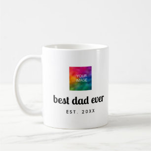 Custom Modern Clean Sjabloon Beste Papa Ooit Wit Koffiemok