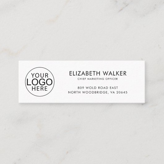Custom Modern Company Logo Marketing Mini Visitekaartje (Voorkant)