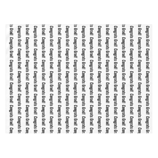 Custom Modern Congrats Afstudeerder Graduation Par Tafelkleed (Voorkant (Horizontaal))