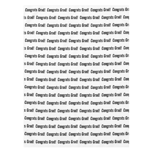 Custom Modern Congrats Afstudeerder Graduation Par Tafelkleed (Voorkant)