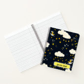Custom Modern Cool magische hemel sterren Rocket G Notitieboek (Binnen)
