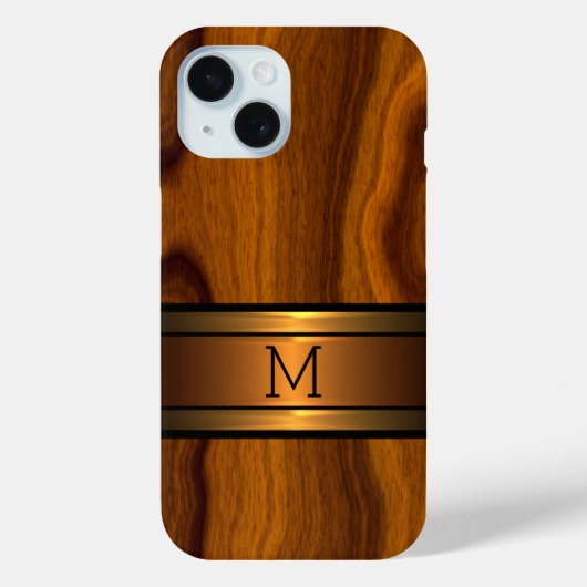 Custom Modern Cool Trendy Wood Grain Pattern Case-Mate iPhone Case (Achterkant)