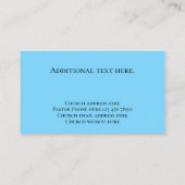 Custom Modern Cool Unieke Christelijke kerkpastor Visitekaartje (Achterkant)