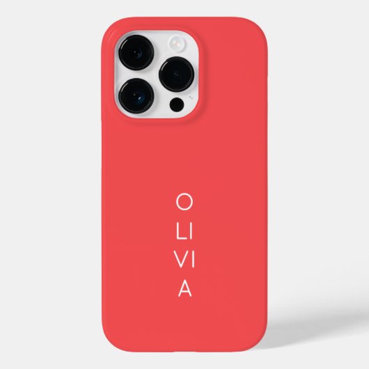 Custom Modern Coral Minimalist Case-Mate iPhone Case (Achterkant)