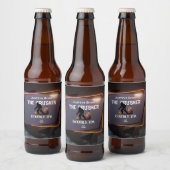 Custom Modern Dark Bigfoot bewerkbaar Sinaasappel Bier Etiket (Flessen)