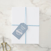 Custom Modern Dusty Blue Afstuderen Bedankt Cadeaulabel (Met Touw)