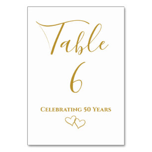 Custom Modern Eenvoudig Golden 50e Jubileum Party Kaart