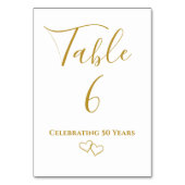 Custom Modern Eenvoudig Golden 50e Jubileum Party Kaart (Achterkant)