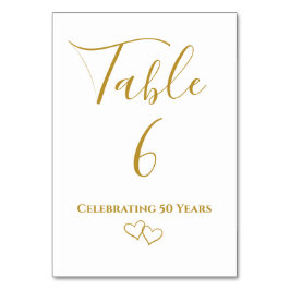 Custom Modern Eenvoudig Golden 50e Jubileum Party Kaart