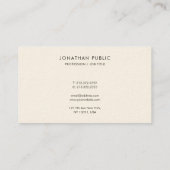 Custom Modern Eenvoudig Makkelijk te Maken Sjabloo Visitekaartje (Achterkant)