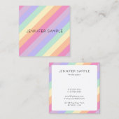 Custom Modern Eenvoudig Schattige Ontwerp Sjabloon Vierkante Visitekaartje (Voorkant / Achterkant)