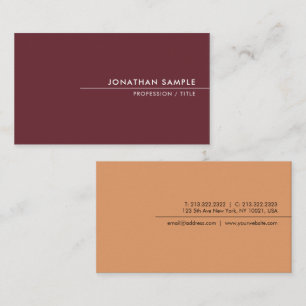 Custom Modern Eenvoudige Sjabloon Elegante Kleuren Visitekaartje