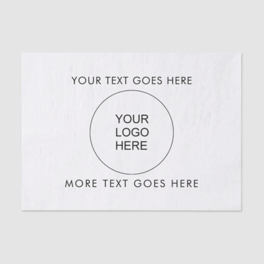 Custom Modern Eenvoudige Sjabloon Uw Logo hier Tissuepapier (Voorkant)