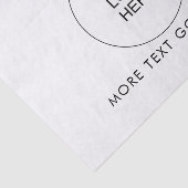 Custom Modern Eenvoudige Sjabloon Uw Logo hier Tissuepapier (Detail)