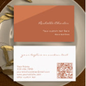 Custom Modern Elegant Copper QR Code Professional Visitekaartje