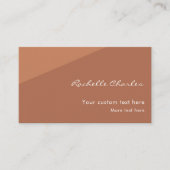 Custom Modern Elegant Copper QR Code Professional Visitekaartje (Voorkant)