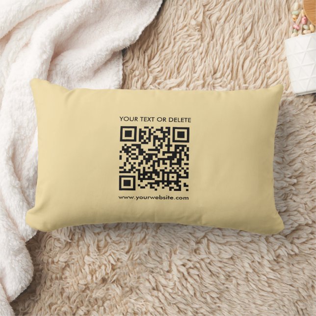 Custom Modern Elegant Eenvoudige Sjabloon QR Code  Kussen (Deken)