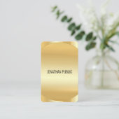 Custom Modern Elegant Faux Gold Sjabloon Luxe Visitekaartje (Staand voorkant)