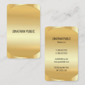 Custom Modern Elegant Faux Gold Sjabloon Luxe Visitekaartje (Voorkant / Achterkant)