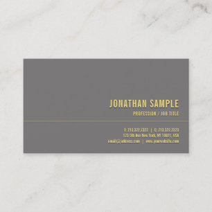 Custom Modern Elegant Gold Minimalist Luxe Visitekaartje