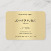 Custom Modern Elegant Gold Monogram Sjabloon Visitekaartje (Achterkant)