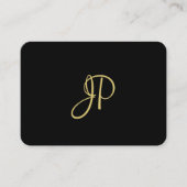 Custom Modern Elegant Gold Monogram Sjabloon Visitekaartje (Voorkant)