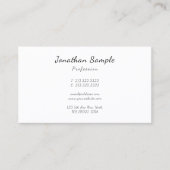Custom Modern Elegant Handwritten Script Simple Visitekaartje (Voorkant)
