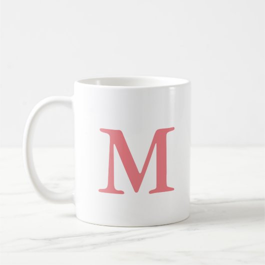 Custom Modern Elegant Initiaal Monogram Sjabloon Koffiemok (Links)