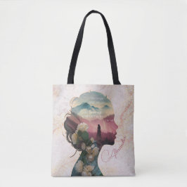 Custom Modern Elegant Keepsake Inspirerend Quote Tote Bag
