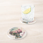 Custom Modern Elegant Keepsake Inspirerend Quote Zandsteen Onderzetter (Zijkant)